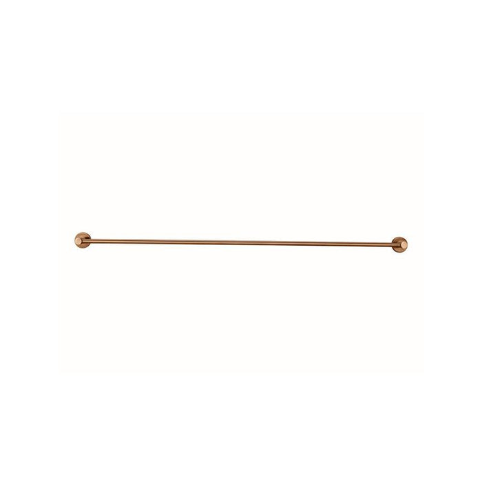 Meir Round Single Towel Rail - Lustre Bronze-blue-leaf-bathware