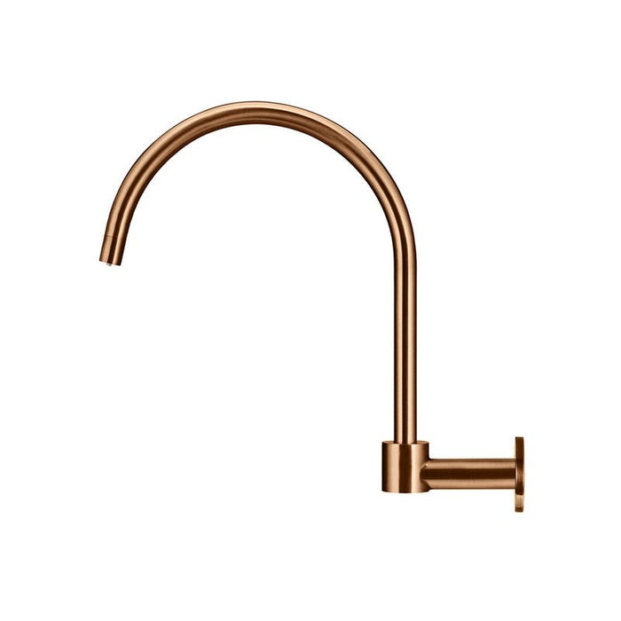 Meir Round High-Rise Swivel Wall Spout - Lustre Bronze-blue-leaf-bathware