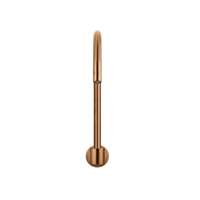 Meir Round High-Rise Swivel Wall Spout - Lustre Bronze-blue-leaf-bathware