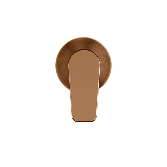 Meir Round Wall Mixer Paddle Handle Trim Kit (In-wall Body Not Included) - Lustre Bronze-blue-leaf-bathware
