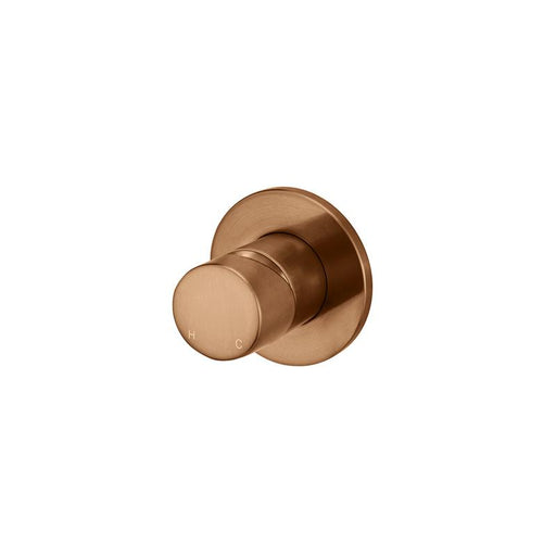 Meir Round Wall Mixer Pinless Handle Trim Kit (In-wall Body Not Included) - Lustre Bronze-blue-leaf-bathware