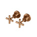 Meir Round Cross Handle Jumper Valve Wall Top Assemblies - Lustre Bronze-blue-leaf-bathware