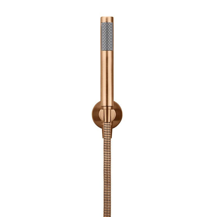 Meir Round Hand Shower on Fixed Bracket - Lustre Bronze-blue-leaf-bathware