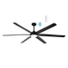 Martec Osprey DC 80″ Smart Ceiling Fan With WIFI Remote Control + LED Light - Matt Black / Matt Black