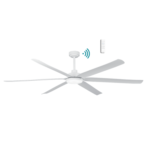 Martec Osprey DC 80″ Smart Ceiling Fan With WIFI Remote Control + LED Light - Matt White / Matt White