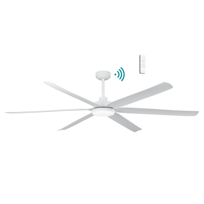 Martec Osprey DC 80″ Smart Ceiling Fan With WIFI Remote Control + LED Light - Matt White / Matt White