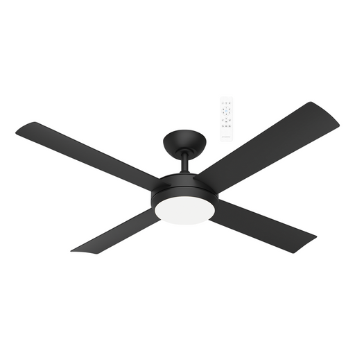 Martec Quantum DC 52″ DC Ceiling Fan With Remote Control + LED light - Matt Black
