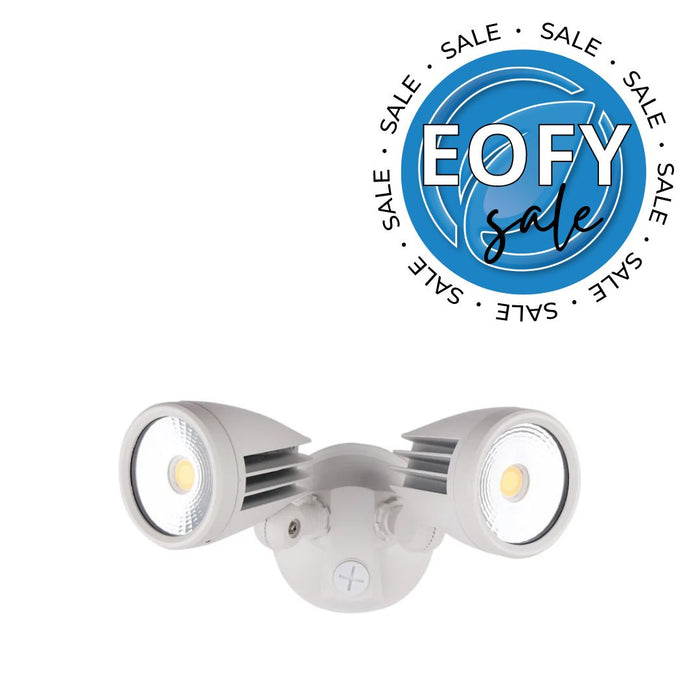 Martec Fortress II 30W Tricolour LED Double Security Light - White
