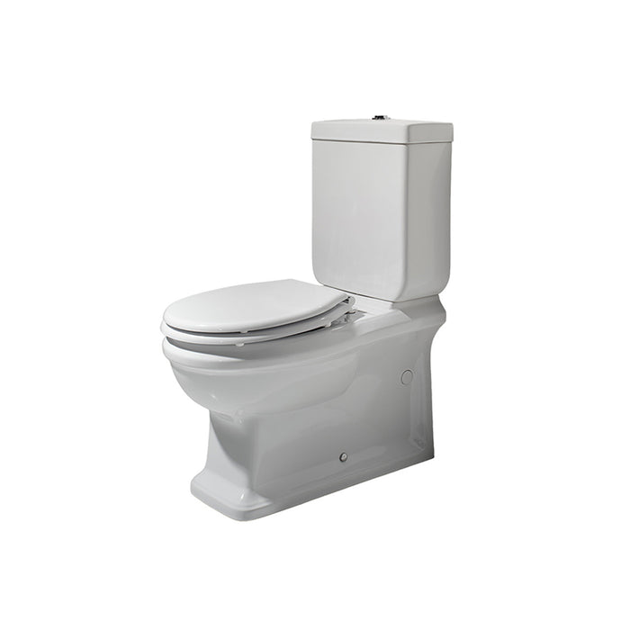 Turner Hastings Stafford Back to Wall Toilet Suite - Gloss White with Chrome Hinges