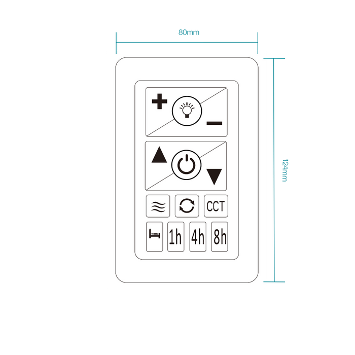 Martec DC Wall Control - Technical Drawing