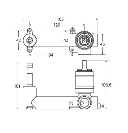 Fienza Quik-Switch Universal Wall Basin/Bath Mixer Body