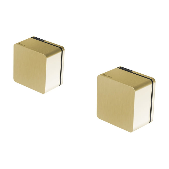 Phoenix Alia Wall Top Assemblies 15mm Extended Spindles - Brushed Gold