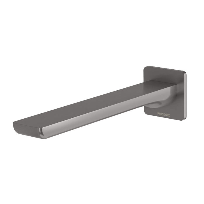 Phoenix Gloss MKII Wall Basin / Bath Outlet 200mm - Brushed Carbon