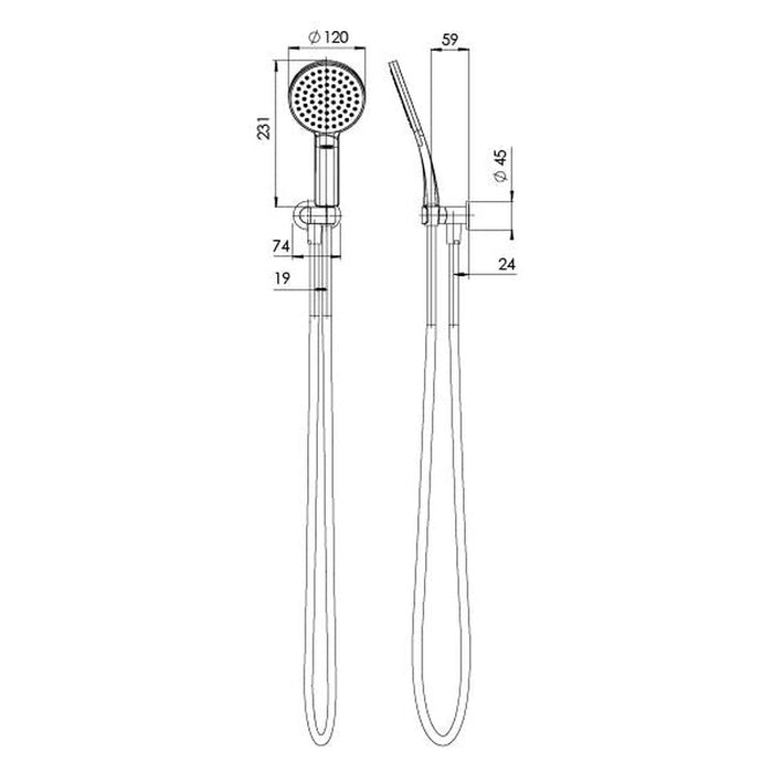 Phoenix NX Quil Hand Shower - Brushed Nickel