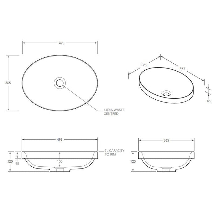 ADP Dignity Semi-Inset Solid Surface Basin
