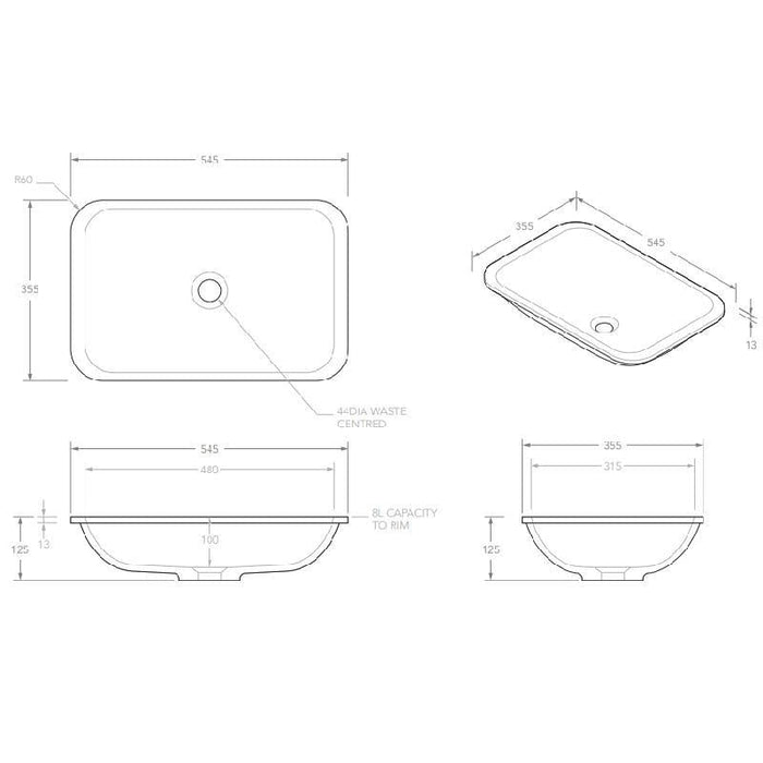 ADP Glory Inset Solid Surface Basin