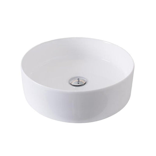ADP Robbie Gloss White Ceramic Above Counter Basin-TOPCROB400GW-blue-leaf-bathware