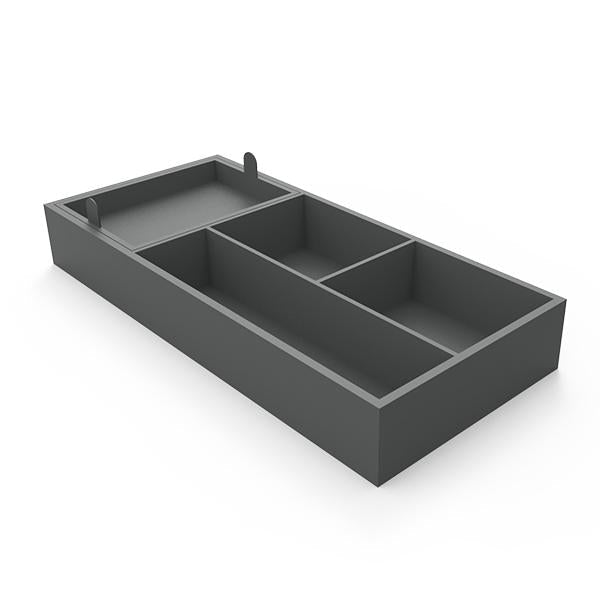 ADP Small Leatherette Drawer Organiser-JEWLYCASE320GY-blue-leaf-bathware