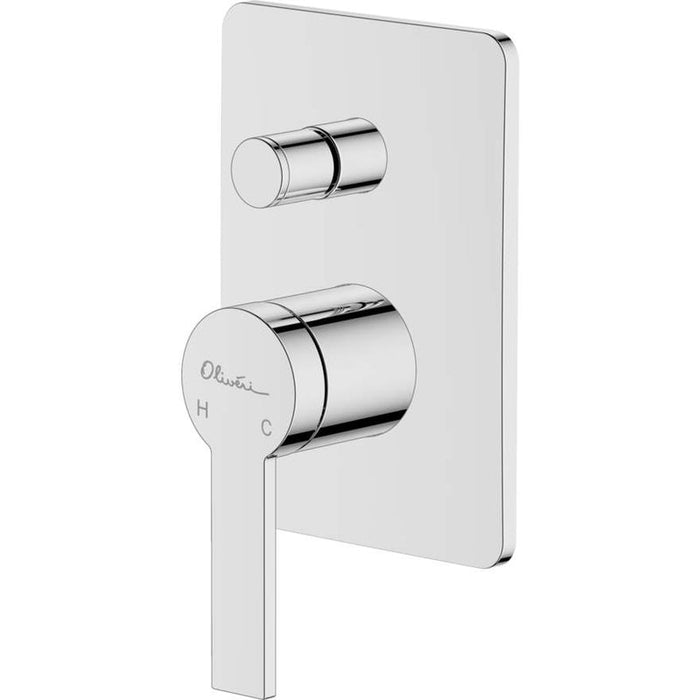 Oliveri Barcelona Chrome Wall Mixer With Diverter