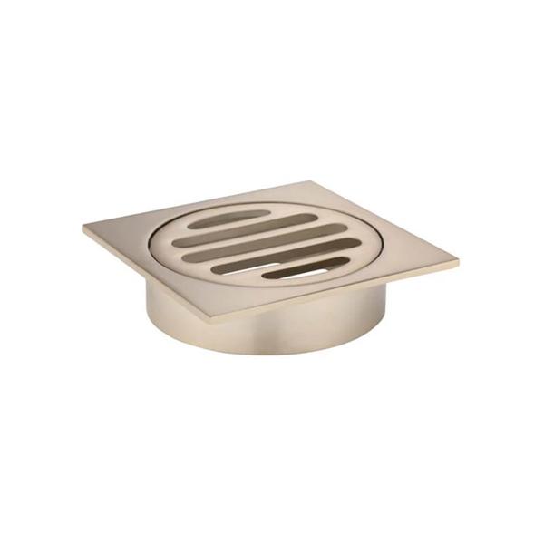 Meir Square Floor Grate Shower Drain 80mm Outlet - Champagne