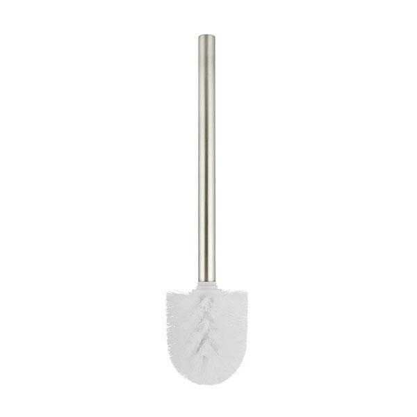 Meir Round Toilet Brush and Holder Brushed Nickel