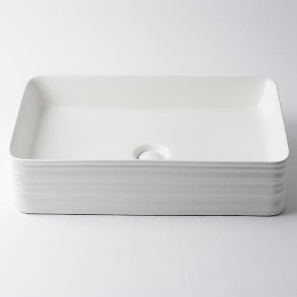 Eight Quarters Willow Large Rectangle Basin - White
