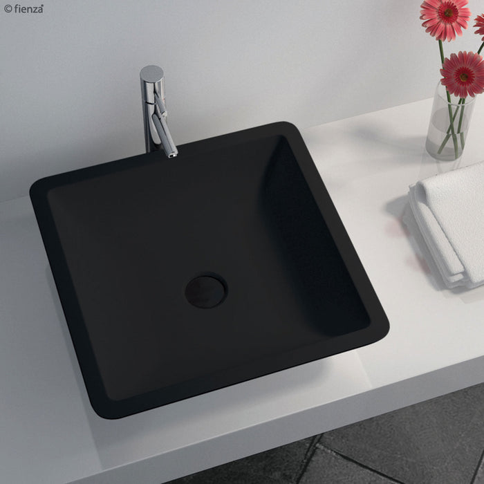 Fienza Classique 420 Matte Black Solid Surface Above Counter Basin
