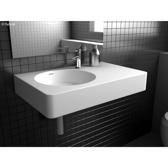 Fienza Encanto 700 Solid Surface Wall-Hung Basin - Left-Hand Bowl