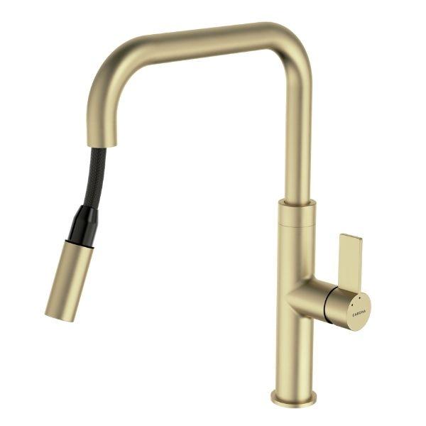Caroma Urbane II Pull Out Sink Mixer - Brushed Brass