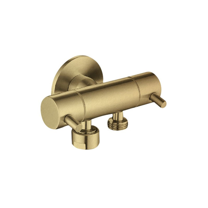 Linkware Dual Mini Cistern Cock - Brushed Gold