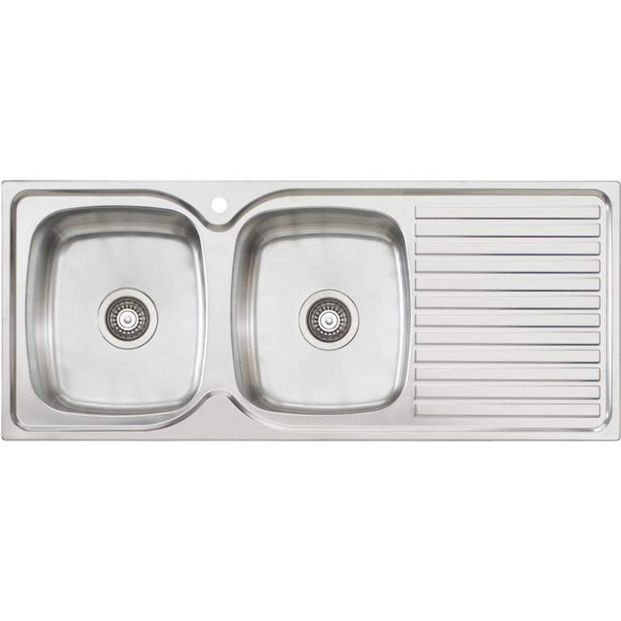 Oliveri Endeavour Double Bowl Sink With Right Hand Drainer
