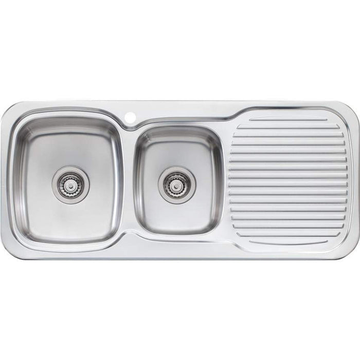 Oliveri Lakeland 1 & 3/4 Bowl Sink With Right Hand Drainer