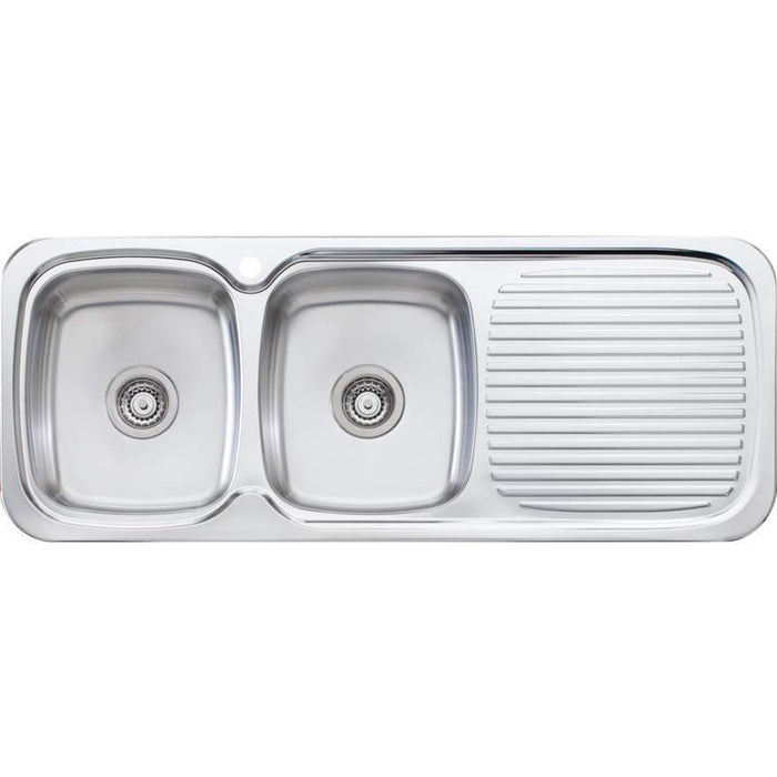 Oliveri Lakeland Double Bowl Sink With Right Hand Drainer