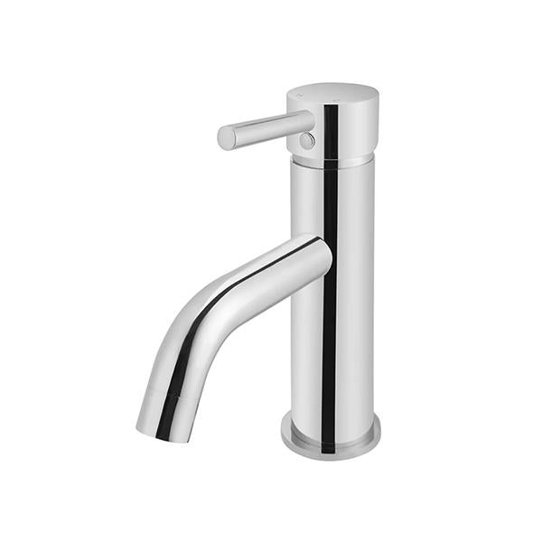 Meir Round Basin Mixer Curved Spout - Chrome