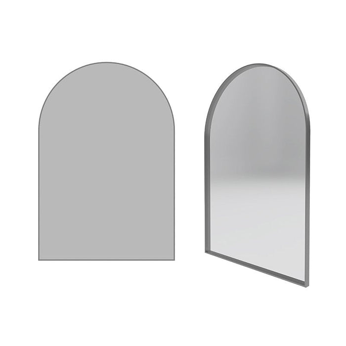 Forme 800mm Arch Mirror - Brushed Stainless Steel