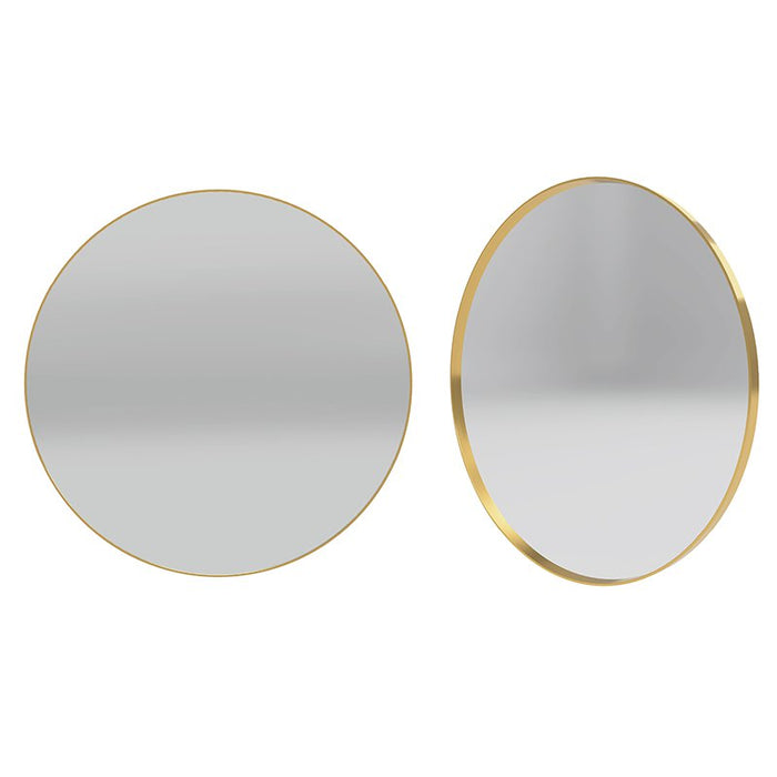 Forme 800mm Round Mirror - Brushed Gold