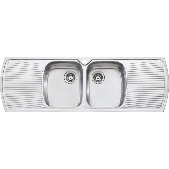 Oliveri Monet Double Bowl Topmount Sink with Double Drainer