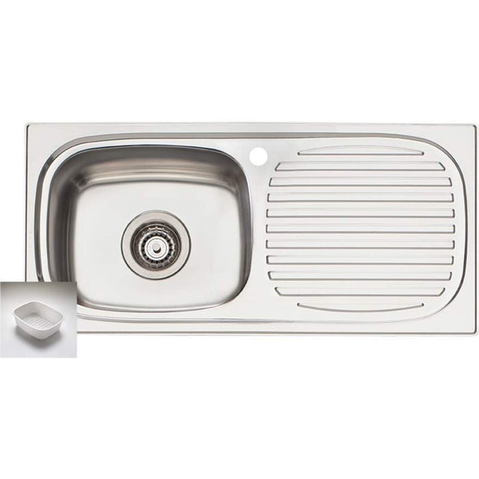 Oliveri Martini Single Bowl Sink With Right Hand Drainer