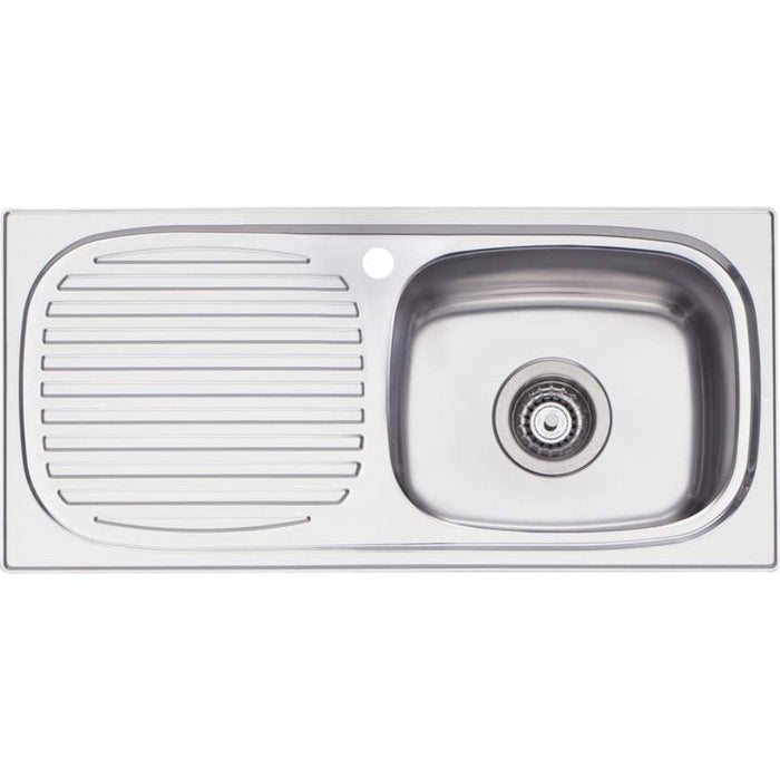 Oliveri Martini Single Bowl Sink With Left Hand Drainer