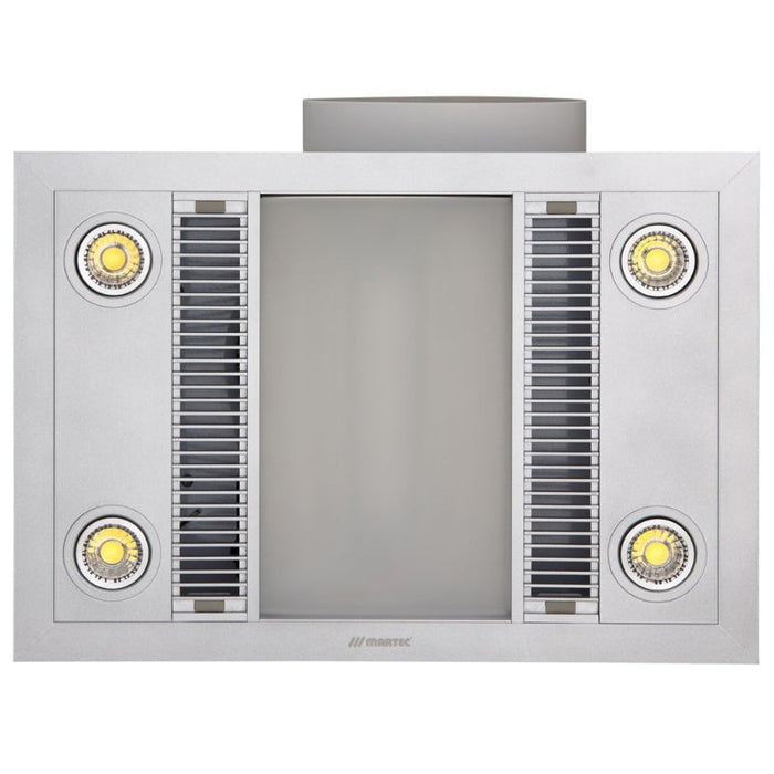 Martec Linear 3-in-1 Bathroom Heater with LED Light, Exhaust Fan and Heat Lamp - White