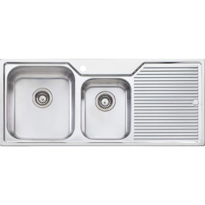 Oliveri Nu-Petite 1 & 3/4 Bowl Topmount Sink With Right Hand Drainer