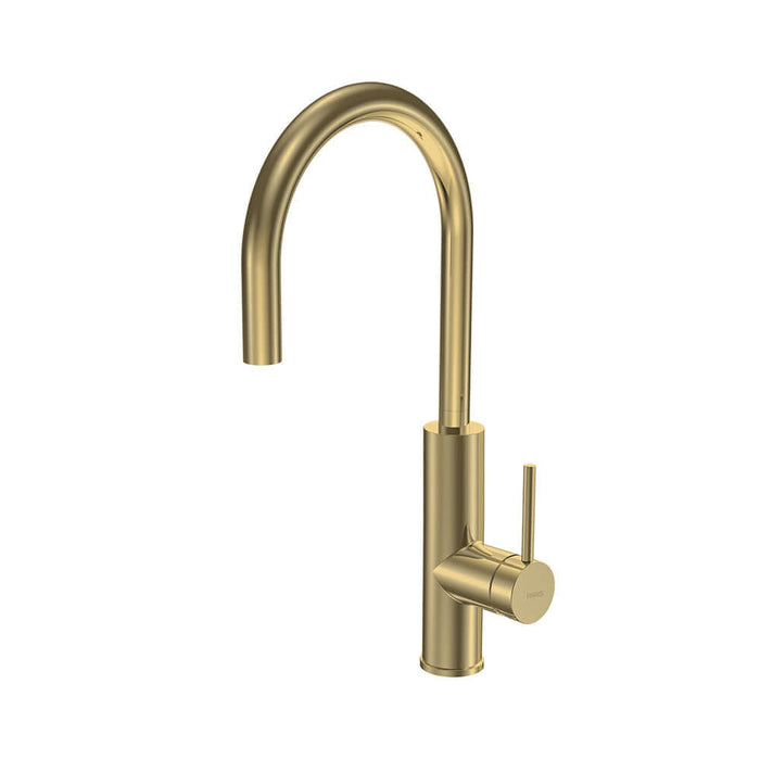 Parisi Envy II Kitchen Mixer with Round Spout - Brushed Brass