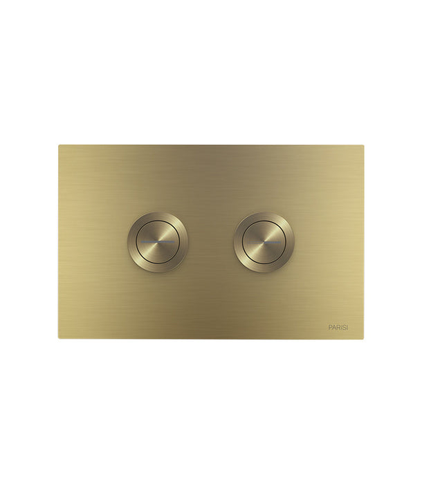 Parisi Pneumatic Twin Button Set - Brushed Brass