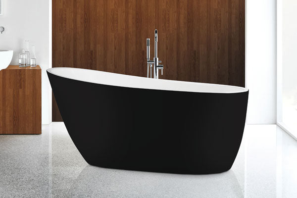 Decina Piccolo 1500 Freestanding Bath - Black & White