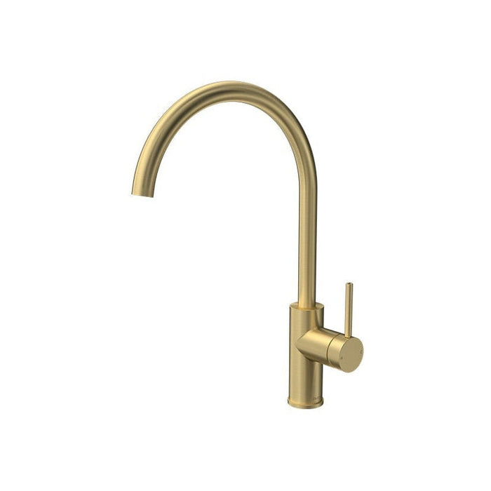 Parisi Envy Kitchen Mixer with Round Spout Brushed Brass