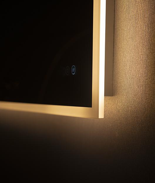 Remer Kara Premium LED Mirror with Demister, Bluetooth Speaker and Light Colour Switch