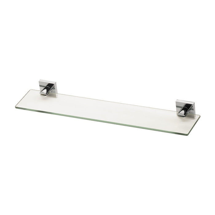 Phoenix Radii Glass Shelf Square Plate - Chrome