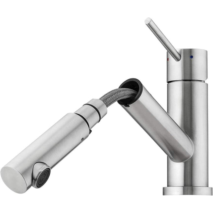 Oliveri Essente Stainless Steel Swivel Pull Out Mixer
