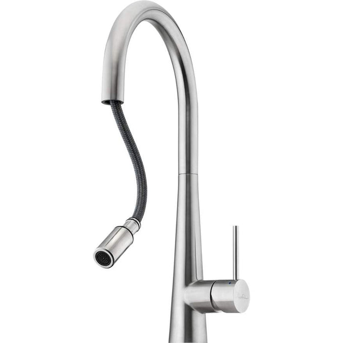 Oliveri Essente Stainless Steel Goose Neck Pull Out Mixer