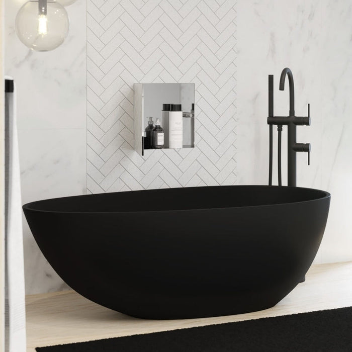 Fienza Bahama Solid Surface Bath Matte Black - 1700mm